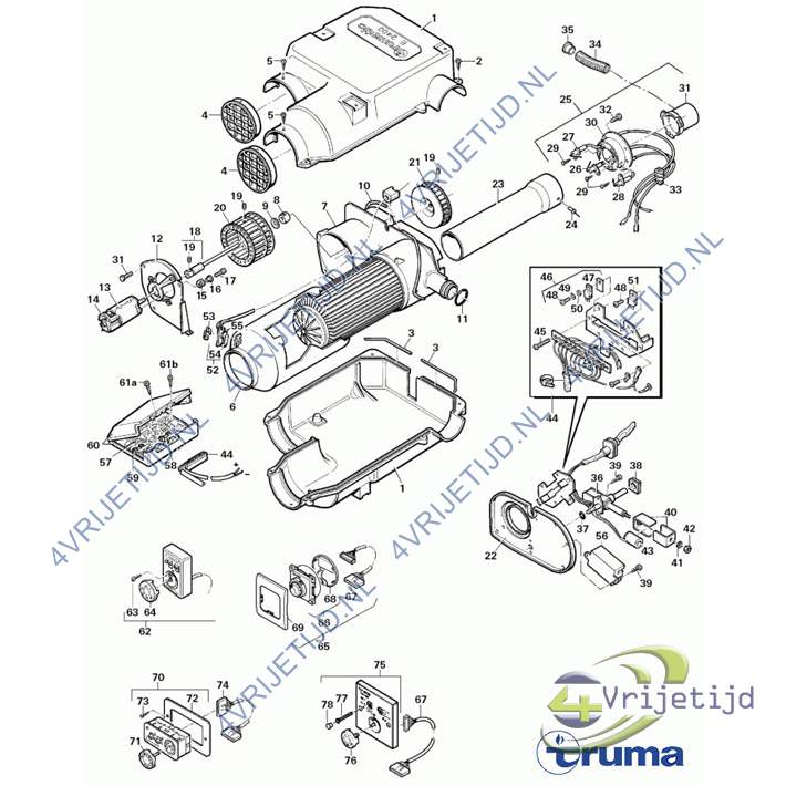 40000-14300 - Truma Motor 12V MultiVent Vanaf 3/83 - afbeelding 2