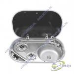 Smev combi kookplaat RVS 2-pits met afdekplaat MO8322R