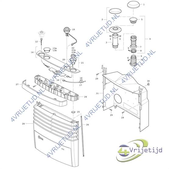 30090-95300 - Truma S3004 Afdekbeugel Parelgrijs - afbeelding 3