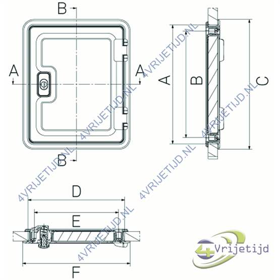 9104100197 - Dometic Seitz servicedeur SK4 375x305 - afbeelding 2