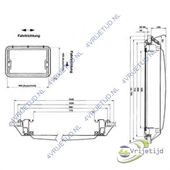 9104100240 - Dometic Seitz dakraam Heki-2 de Luxe creme/wit 960x655mm - afbeelding 3