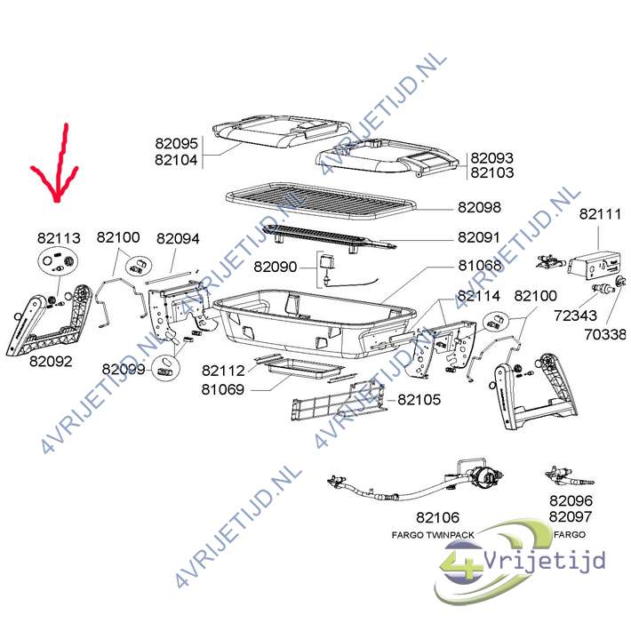 82113 - Campingaz Kit Locking Foot Fargo - afbeelding 2