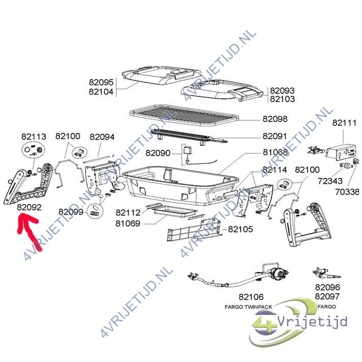 82092 - Campingaz Leg Assembly Fargo - afbeelding 3