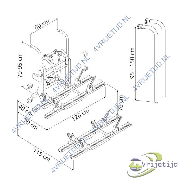 306469 - Thule Extention Set 95-150 Omnibike Lift - afbeelding 2