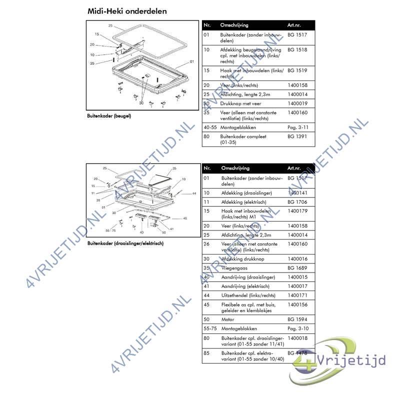 9104100255 - Seitz dakluik Midi-heki handbediening met ventilatie 700x500mm - afbeelding 6