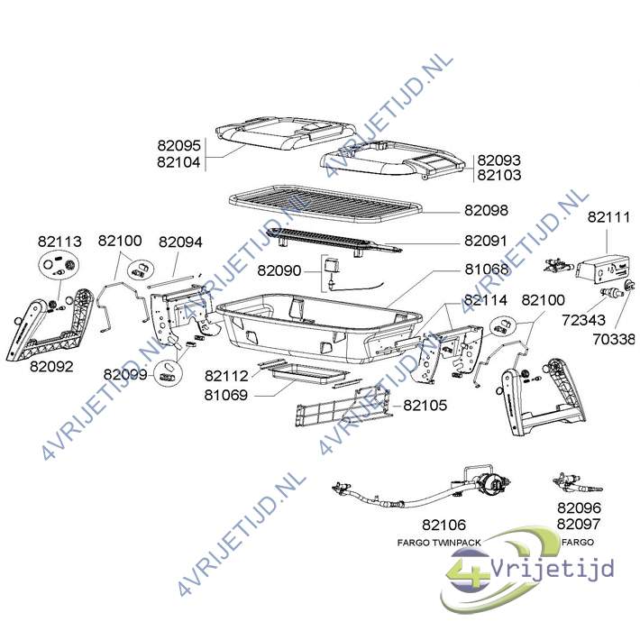 82092 - Campingaz Leg Assembly Fargo - afbeelding 4