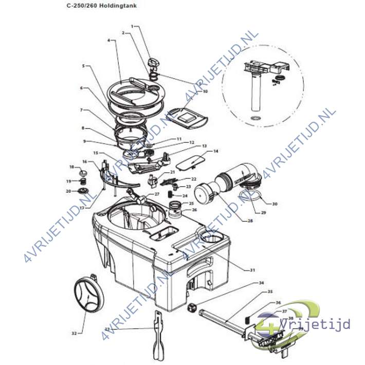 50724 - Thetford Seal Mechanism SC400 - afbeelding 4