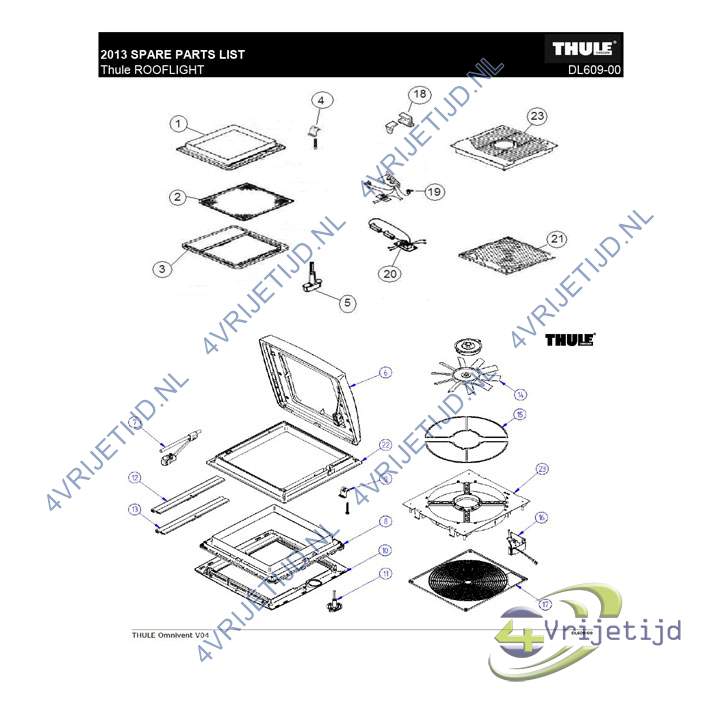 1500600710 - Thule Rollo Cream Assembly Omnivent 40X40 vanaf 2004 - afbeelding 4