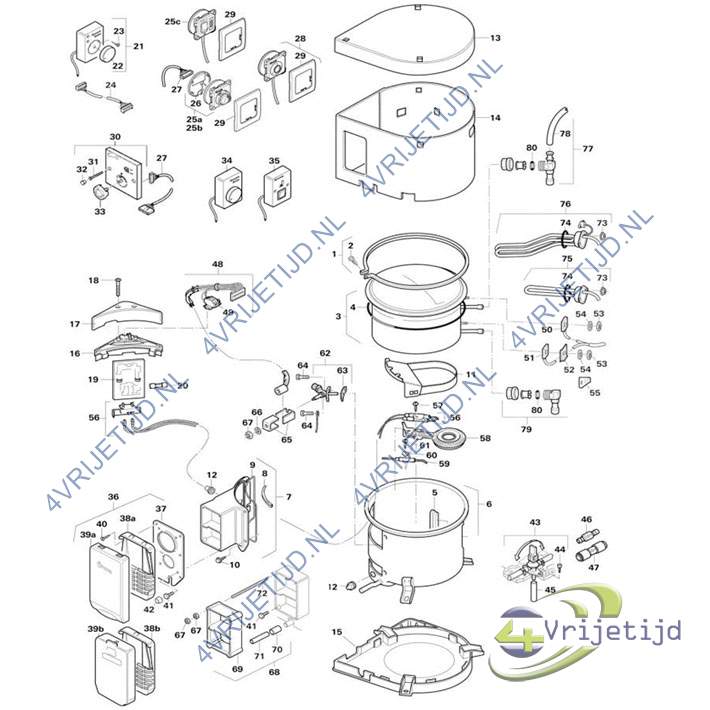 70300-02 - Truma boiler schoorsteenset B10 vanaf 05-2014 rijn/wit - afbeelding 6