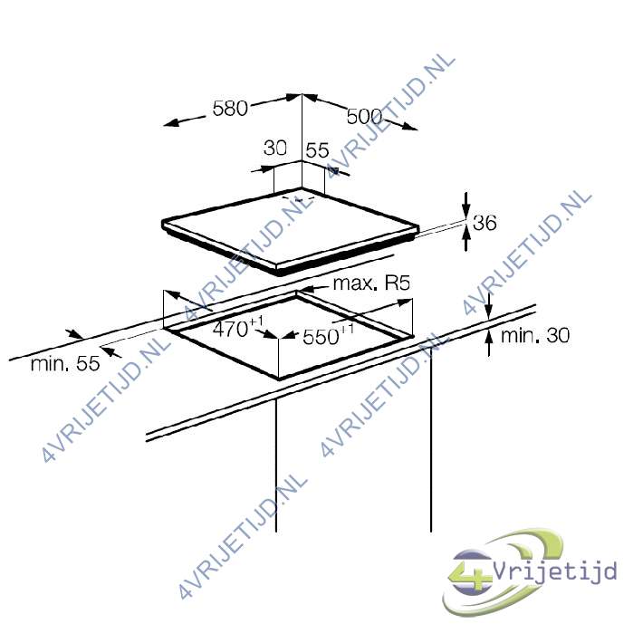 ZGG67412XA - Zanussi Inbouwkookplaat 4-Pits - afbeelding 2