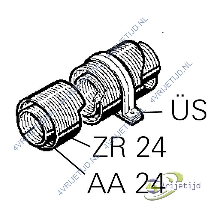 39420-00 - Truma Rookgasafvoerslang AA24 33mm P/M - afbeelding 2