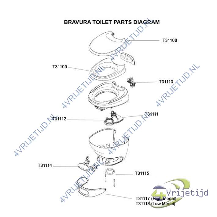 3111062 - Thetford POD Bravura Wit - afbeelding 4