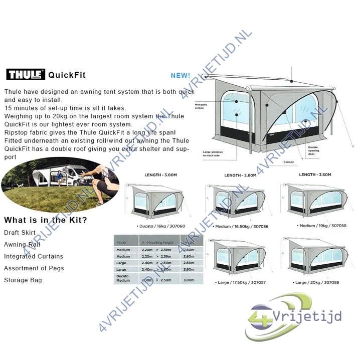309921 - Thule Quickfit medium 3,10x2,25m 2,25-2,44m - afbeelding 5