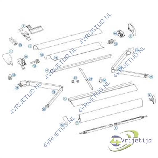 1500602089 - Thule Left Hand Spring Arm compleet 5002=4,0M - afbeelding 2