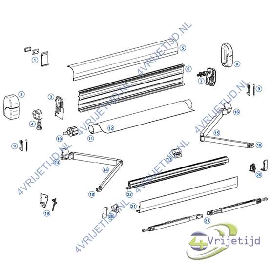 1500602091 - Thule Left Hand Spring Arm compleet 5800=4,0M - afbeelding 2