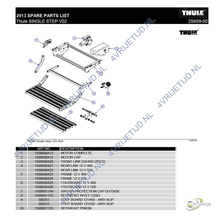 1500600413 - Thule Omnistor motorunit omnistep 12V alu - afbeelding 4