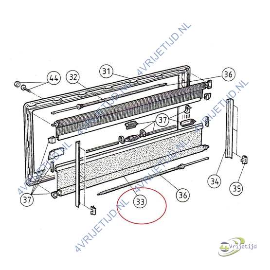 VR33 1450X700 ALUW - Dometic Seitz Verduistering S4 1450x700 - afbeelding 2