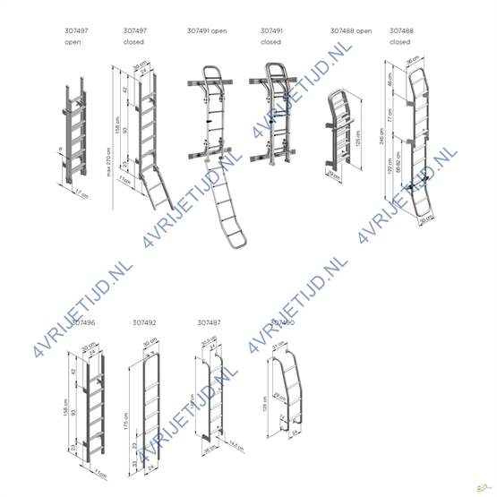 307497 - Thule ladder double De Luxe 10 treden opklapbaar - afbeelding 4