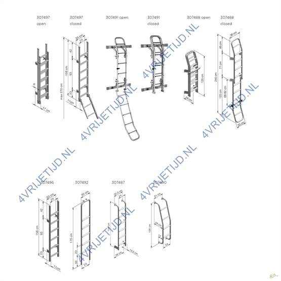 307488 - Thule ladder double 10 treden opklapbaar - afbeelding 4