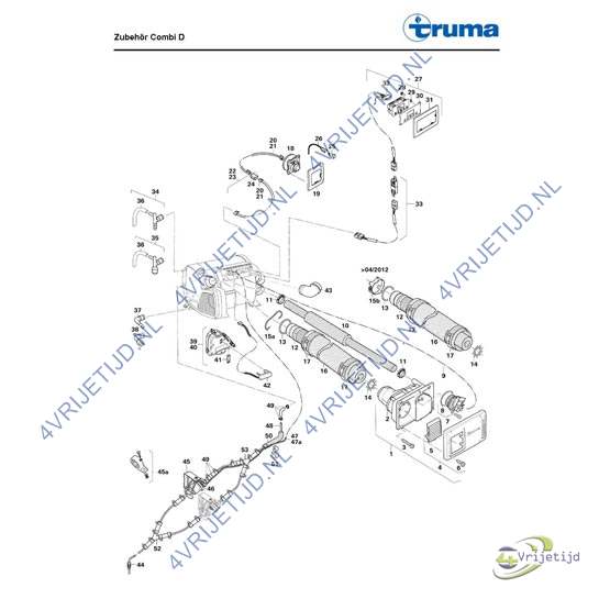 34020-67900 - Truma combi D wandschoorsteen buitenste deel bianco - afbeelding 4