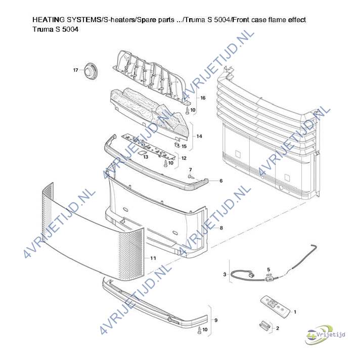 30090-96500 - Truma Haardvuurmantel S5004 Frontpaneel - afbeelding 2