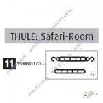 Thule 2x Rubber en 2x Rubber met S-Haak 20cm.