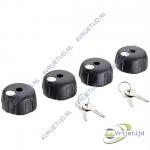 Thule Vergrendelbare knop met Sleutel (4 stuks)